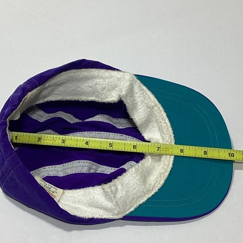 Vintage REI Purple and Teal Nylon Athletic Hat Boys Made In USA